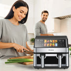 Sinaopus Friggitrice ad aria 8,5 L 2000W con touchscreen LED e 10 programmi