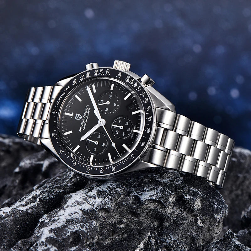 PAGANI DESIGN Orologio al Quarzo da Uomo PD1701 con Fasi Lunari e Cronografo