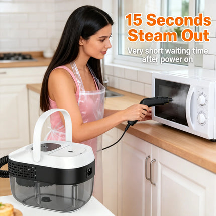 Portable Steam Cleaner 2500W, Air Conditioner Cleaning Machine 1600ML, Range Hood Cleaner, Home Appliances, Car Glass