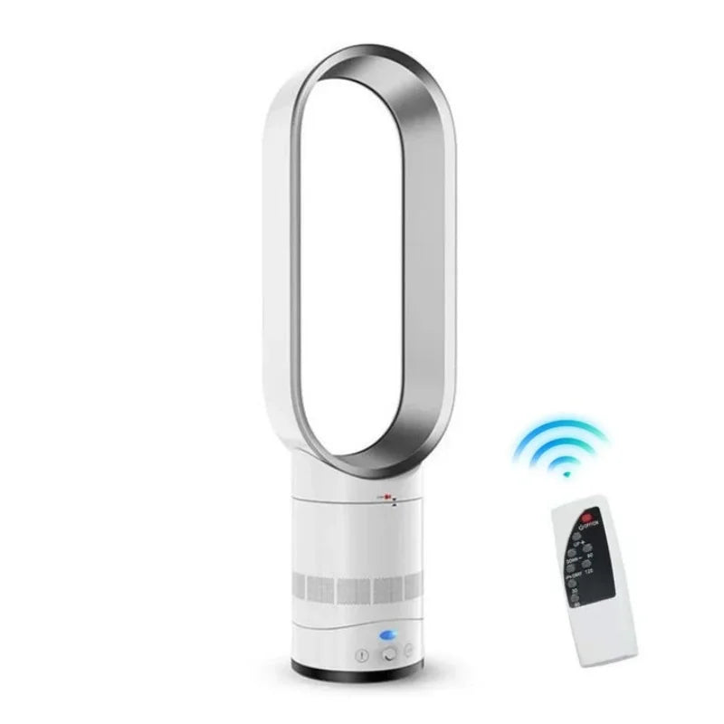 Ventilatore senza pale da 16 pollici, a torre con diametro di 80 cm °   Base oscillante, telecomando, regolazione continua della velocità, display LED, funzione di spegnimento automatico, ventola di raffreddamento portatile