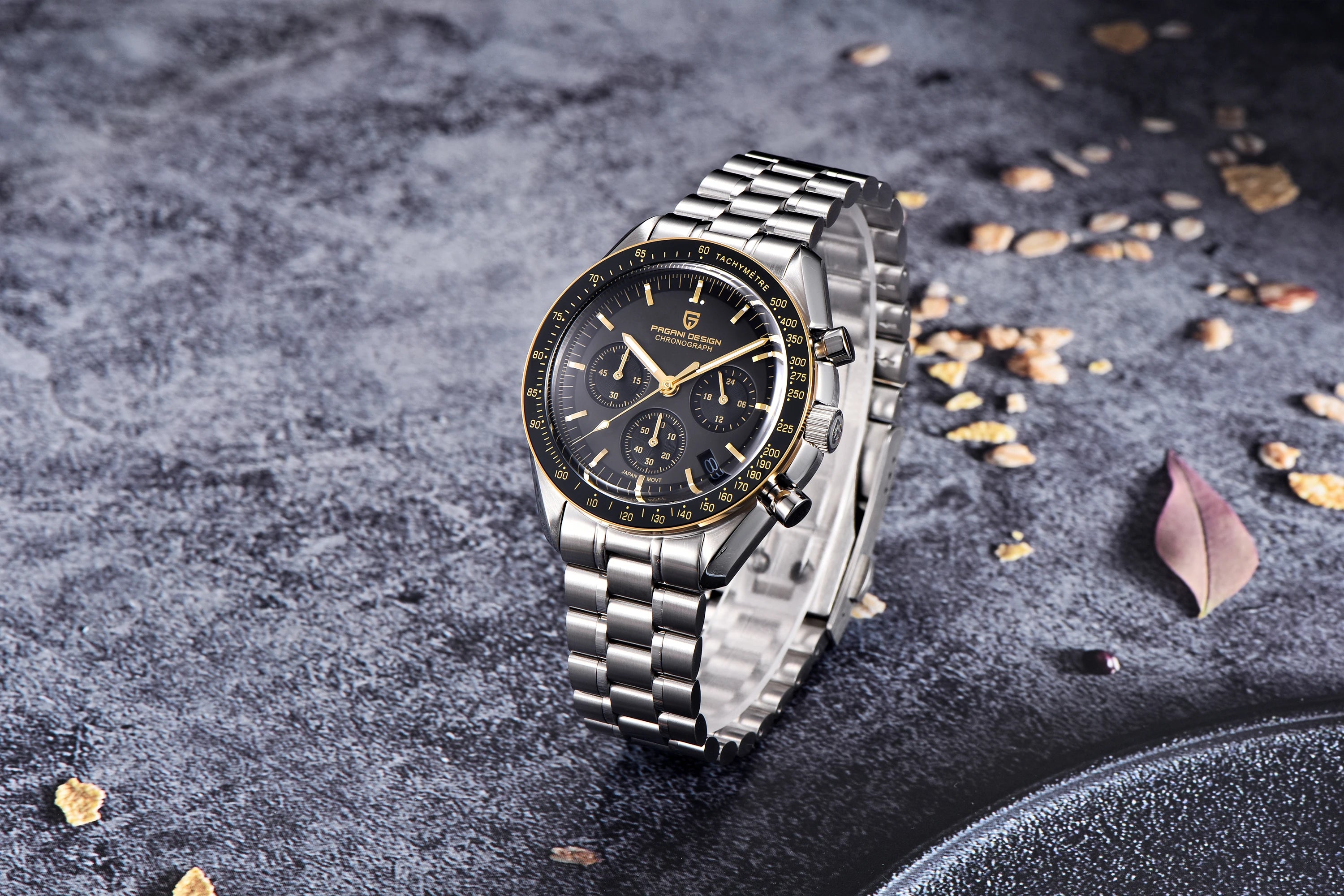 PAGANI DESIGN Orologio da Polso al Quarzo PD-1701-EU Cronografo VK63 Cassa Acciaio Inox Vetro Zaffiro 42mm