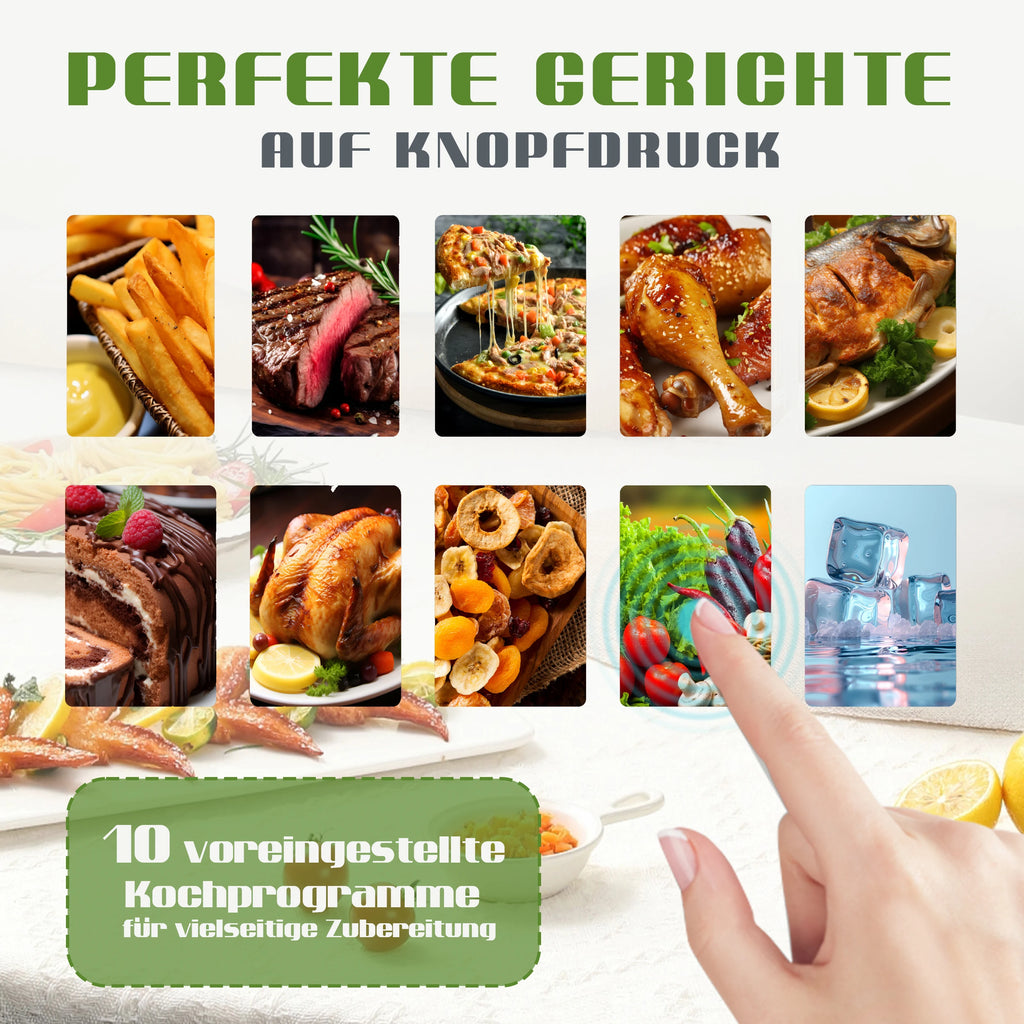 Friggitrice ad Aria Calda Senza Olio da 9L con Doppio Cestello e Finestra - Kitchen