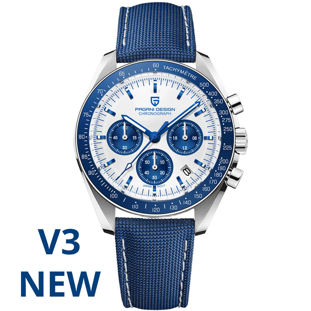 PAGANI DESIGN Orologio da Polso Uomo Quarzo Cronografo Luna Vetro Zaffiro Modello PD-1701-EU