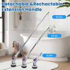 10-in-1 multifunktionale kabellose elektrische Reinigungsbürste, USB-aufladbare Reinigungsbürste, kabellose Reinigungsbürste, wasserdicht IPX7, 3-Gang rotierende elektrische Bürste mit austauschbaren Bürstenköpfen für die