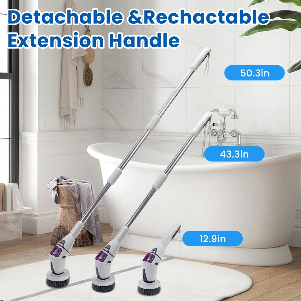 10-in-1 multifunktionale kabellose elektrische Reinigungsbürste, USB-aufladbare Reinigungsbürste, kabellose Reinigungsbürste, wasserdicht IPX7, 3-Gang rotierende elektrische Bürste mit austauschbaren Bürstenköpfen für die