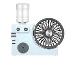 MULIN Tischventilator mit doppelter Zerstäubung – 3-in-1-Wasserkühlung, wiederaufladbarer 1200-mAh-USB-Akku, 3 Geschwindigkeiten, leise, ideal für Schreibtisch, Büro und Zuhause – Modell MU-TFS268