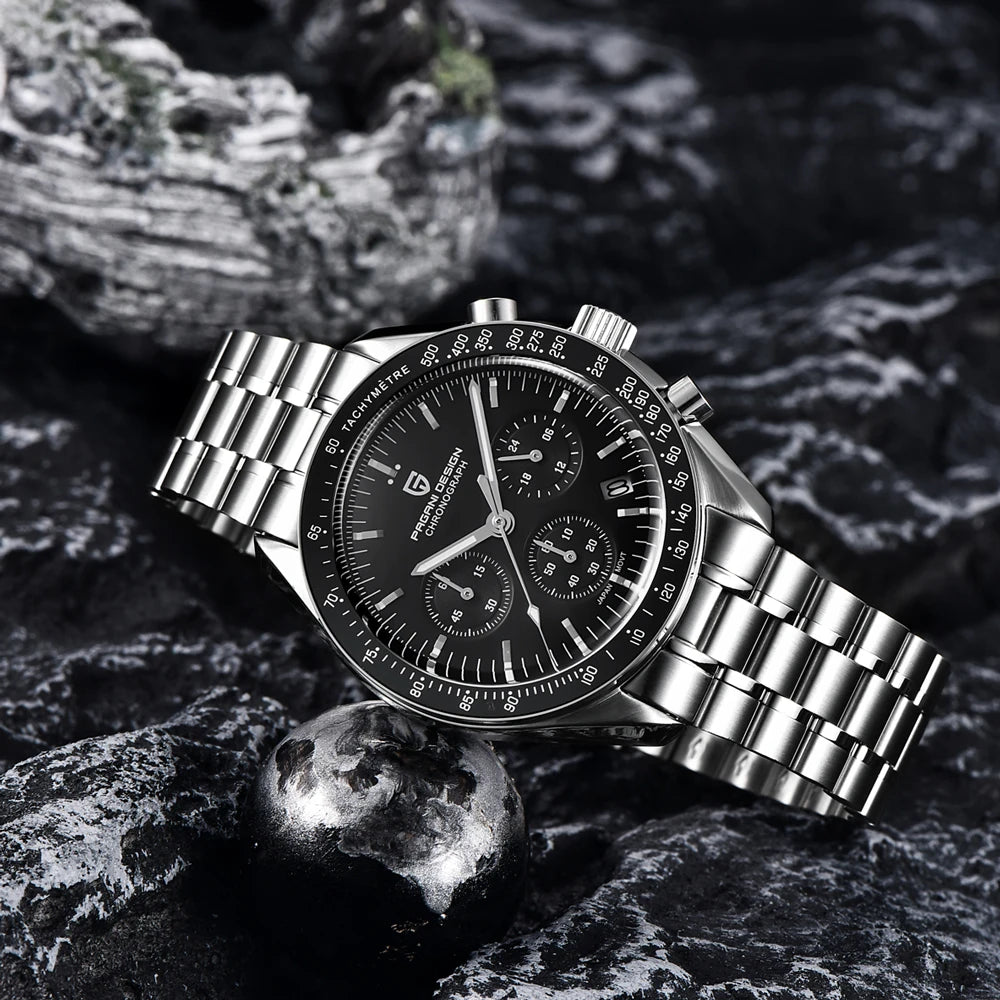 PAGANI DESIGN Orologio al Quarzo da Uomo PD1701 con Fasi Lunari e Cronografo