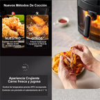 Friggitrice ad Aria Calda Elettrica 2400W 8L con Display LED e 8 Modalità Programmabili