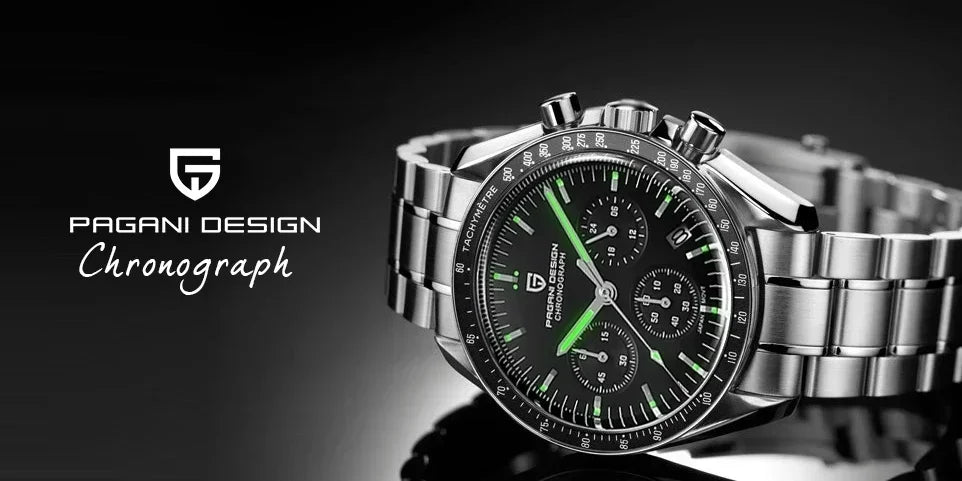 PAGANI DESIGN Orologio da Polso al Quarzo Uomo Modello PD-1701 Cronografo Vetro Zaffiro