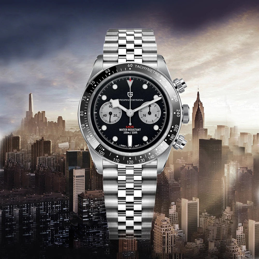 Nuovo Orologio da Uomo PAGANI Panda DESIGN 2026, Orologio Cronografo Sportivo di Lusso al Quarzo, Vetro Zaffiro AR, Luminoso e Impermeabile