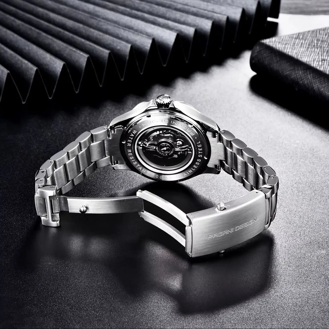 Orologi da uomo PAGANI DESIGN, orologio meccanico automatico di lusso, orologio da uomo resistente all'acqua, vetro zaffiro AR, orologio leggero, spedizione locale UE