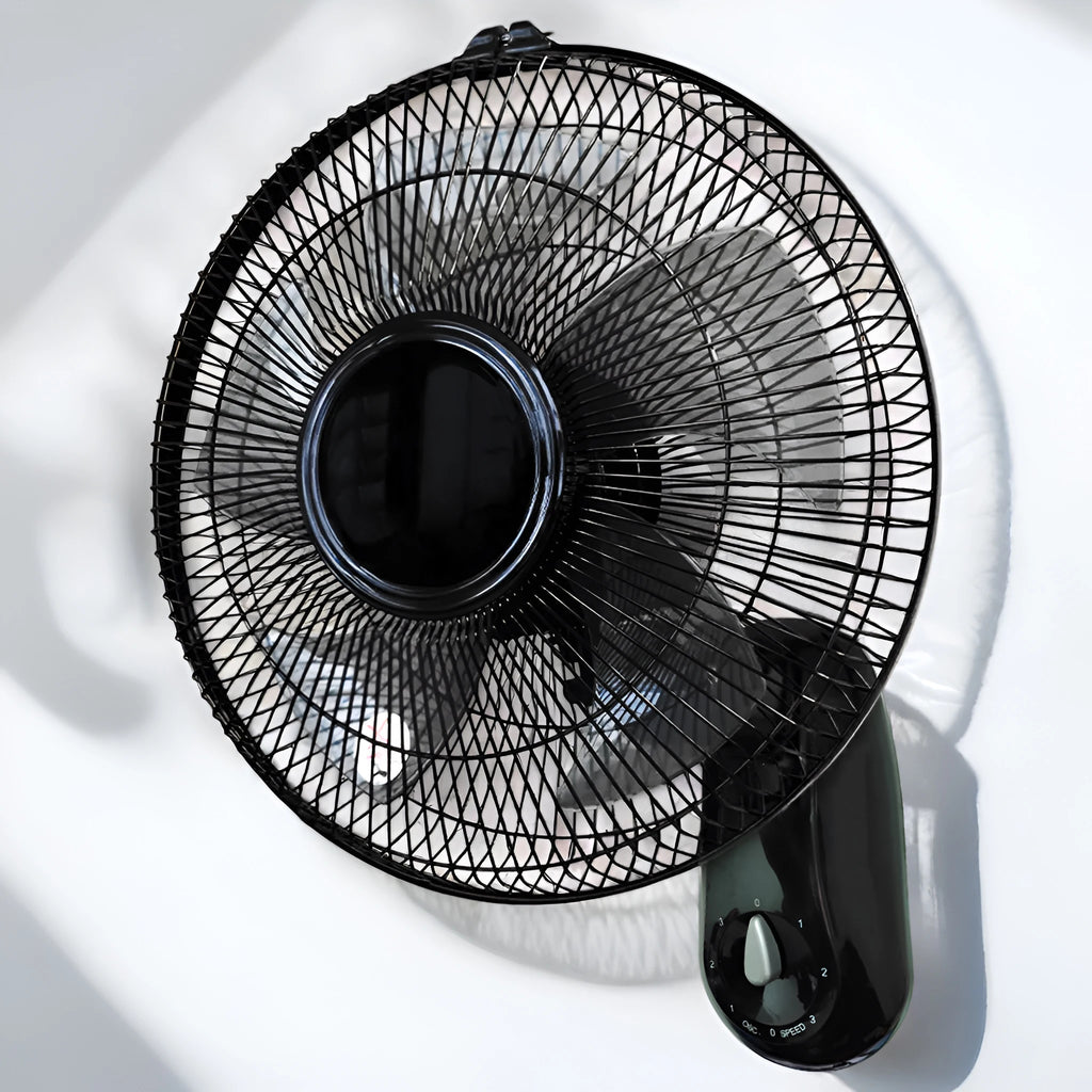 Ventilatore da Parete con 5 Pale 65W con Oscillazione Automatica Ventilatore Oscillante a Muro con 3 Velocità Funzionamento Silenzioso
