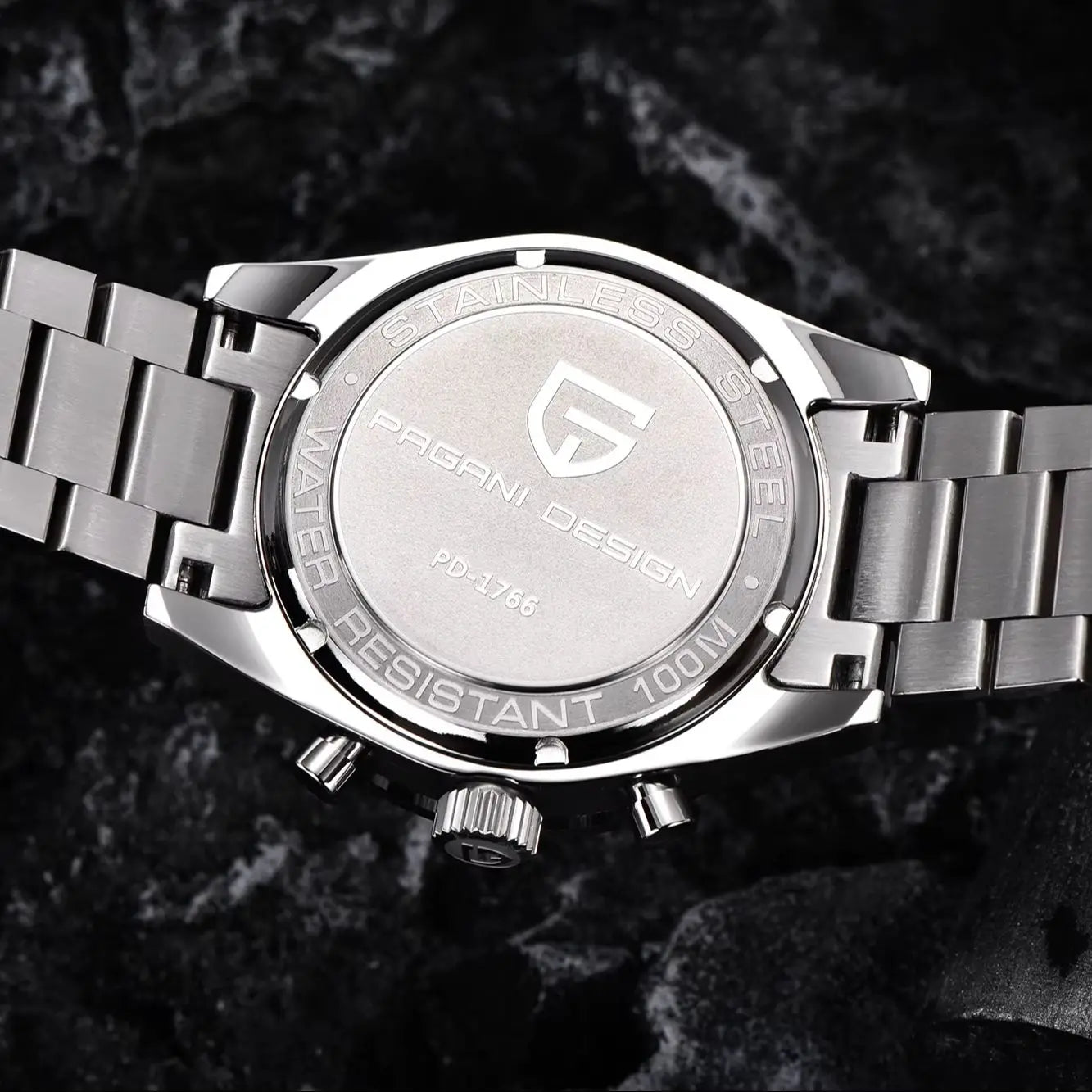 PAGANI DESIGN Orologio da Uomo Pilota al Quarzo Cronografo Sportivo Retrò in Acciaio Inossidabile