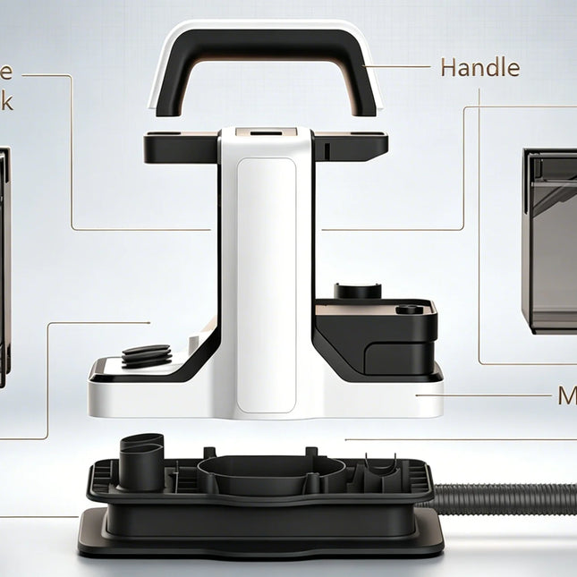 Portable Carpet Cleaner 750W, 15Kpa, Wet Cleaning Machine for Fabrics and Sofas, Portable for Car and Pet Hair