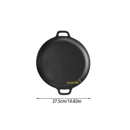 Set di 4 padelle in ghisa non rivestita, padelle di diverse dimensioni 14/16/20/26 cm, pentole con ritenzione uniforme del calore, compatibili con induzione, gas e fuoco aperto per cucinare in cucina