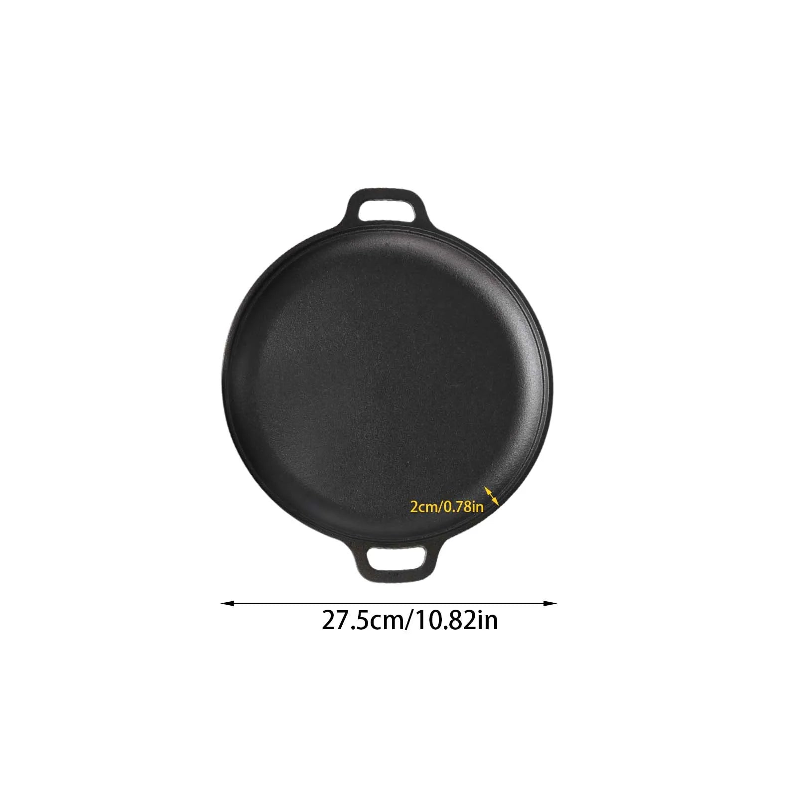 Set di 4 padelle in ghisa non rivestita, padelle di diverse dimensioni 14/16/20/26 cm, pentole con ritenzione uniforme del calore, compatibili con induzione, gas e fuoco aperto per cucinare in cucina