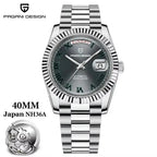 PAGANI DESIGN Nuovo Orologio da Uomo 40mm con Calendario Settimanale, Acciaio Inossidabile, Impermeabile 100M, Vetro Zaffiro AR, Movimento Giapponese di Lusso