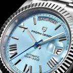 PAGANI DESIGN DD36 2026 Herrenuhren Neue Automatikuhr mit Datums- und Wochentagsanzeige, mechanische Herrenarmbanduhr mit AR-Saphirglas, Herrenuhr aus 316L-Edelstahl, ST16 Uhrwerk, qua
