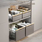 Scaffale portaoggetti con cassetto estraibile, cestino portaoggetti, scaffale per armadio scalabile, organizer per cassetti, per armadi, cucine, sala da pranzo