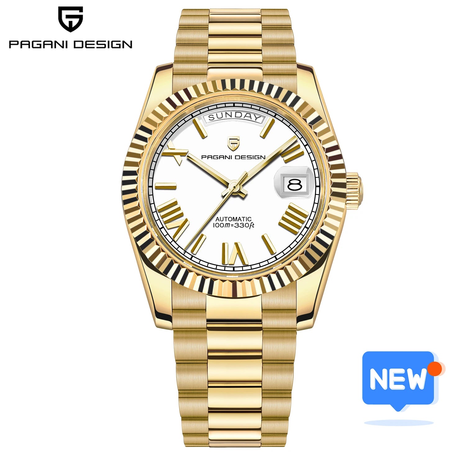 PAGANI DESIGN DD36 Gold Herrenuhren, Luxus-Automatik-Herrenuhr, Saphirglas AR, mechanische Armbanduhr, Lieferung aus dem EU-Lager.