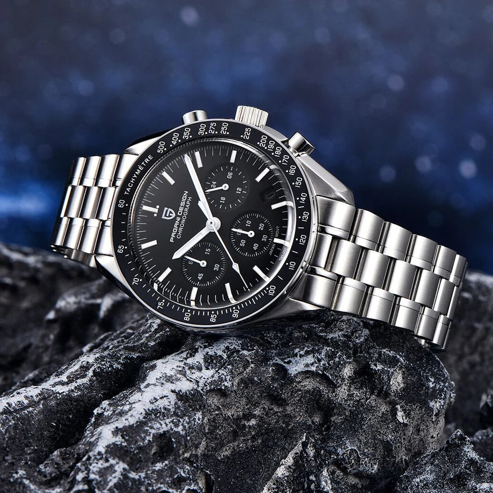 PAGANI DESIGN Orologio al Quarzo da Uomo PD1701 con Fasi Lunari e Cronografo