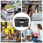 Tragbare Lunchbox für LKW und Büro, Doppelnutzung, 1,8 l großes Fassungsvermögen, 80 W Heizleistung, Bento-Box mit integrierter Heizung