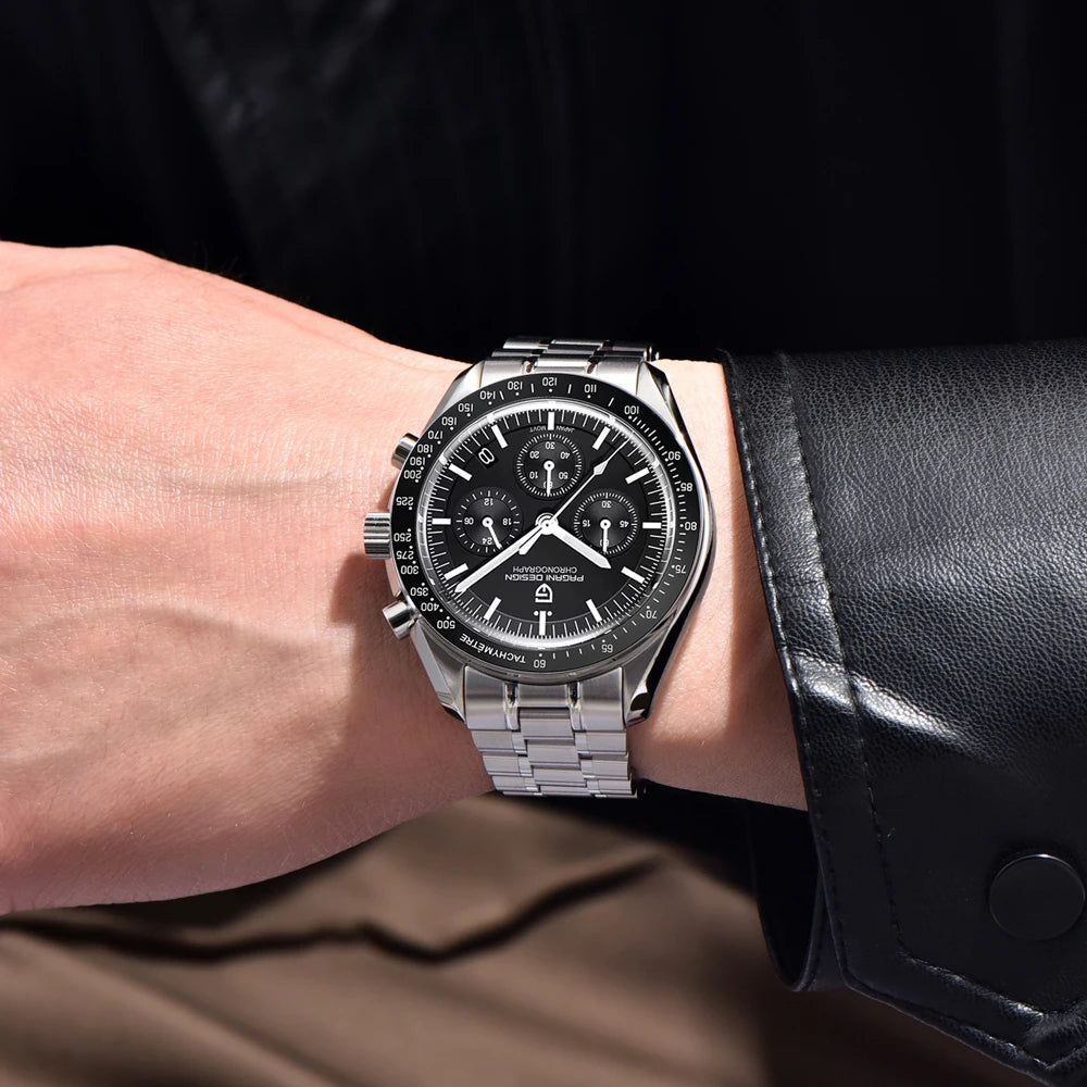 PAGANI DESIGN Orologio da Polso al Quarzo Uomo Modello PD-1701 Cronografo Vetro Zaffiro