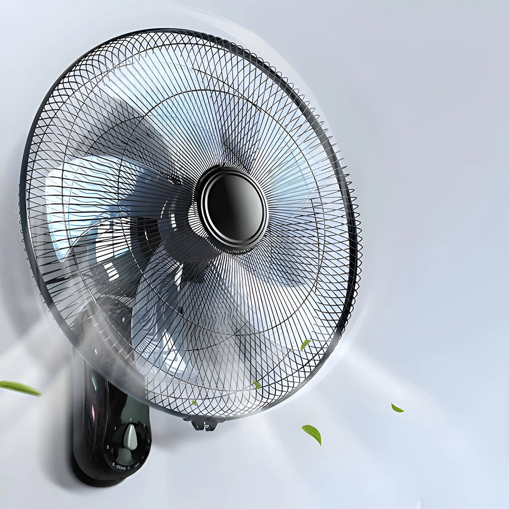 Ventilatore da Parete con 5 Pale 65W con Oscillazione Automatica Ventilatore Oscillante a Muro con 3 Velocità Funzionamento Silenzioso