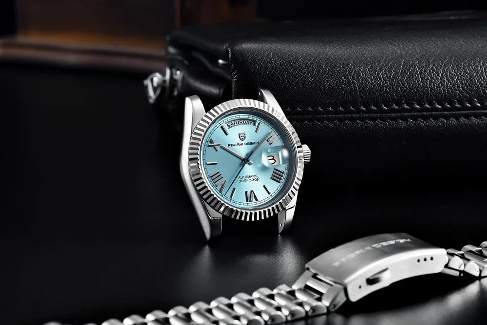 PAGANI DESIGN Orologio Meccanico Automatico Uomo Acciaio Inossidabile Vetro Zaffiro