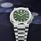 Nuovo Orologio Meccanico Automatico di Lusso Pugani da Uomo con Vetro Zaffiro Antiriflesso e Lancette Luminose, Orologio Sportivo da Uomo, Consegna Locale