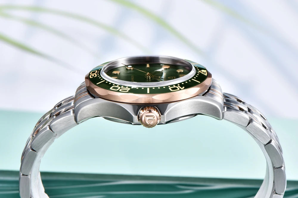 PAGANI DESIGN Orologio subacqueo automatico verde da uomo MIYOTA 8215