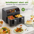 Friggitrice ad Aria Calda Senza Olio da 9L con Doppio Cestello e Finestra - Kitchen