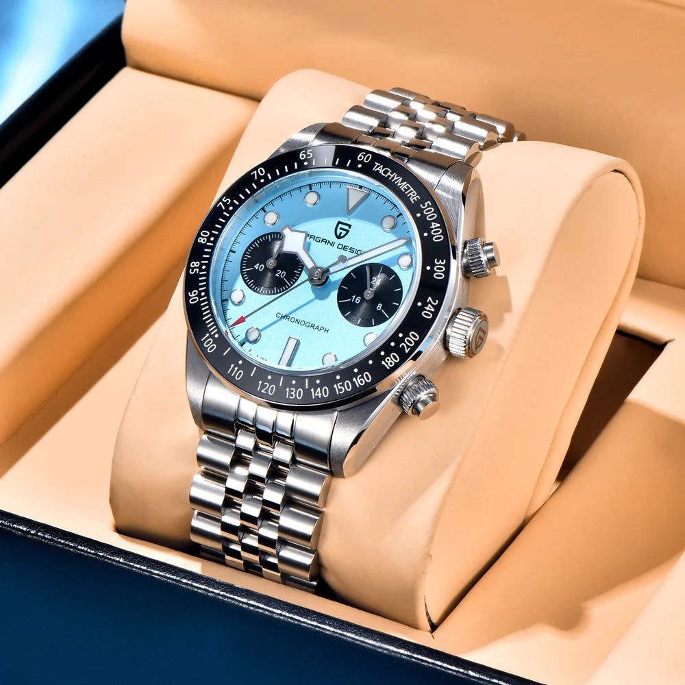 Nuovo orologio da uomo PAGANI Retro DESIGN, orologio al quarzo di lusso, cronografo di velocità, vetro zaffiro, luminoso, resistente all'acqua, regalo per uomo