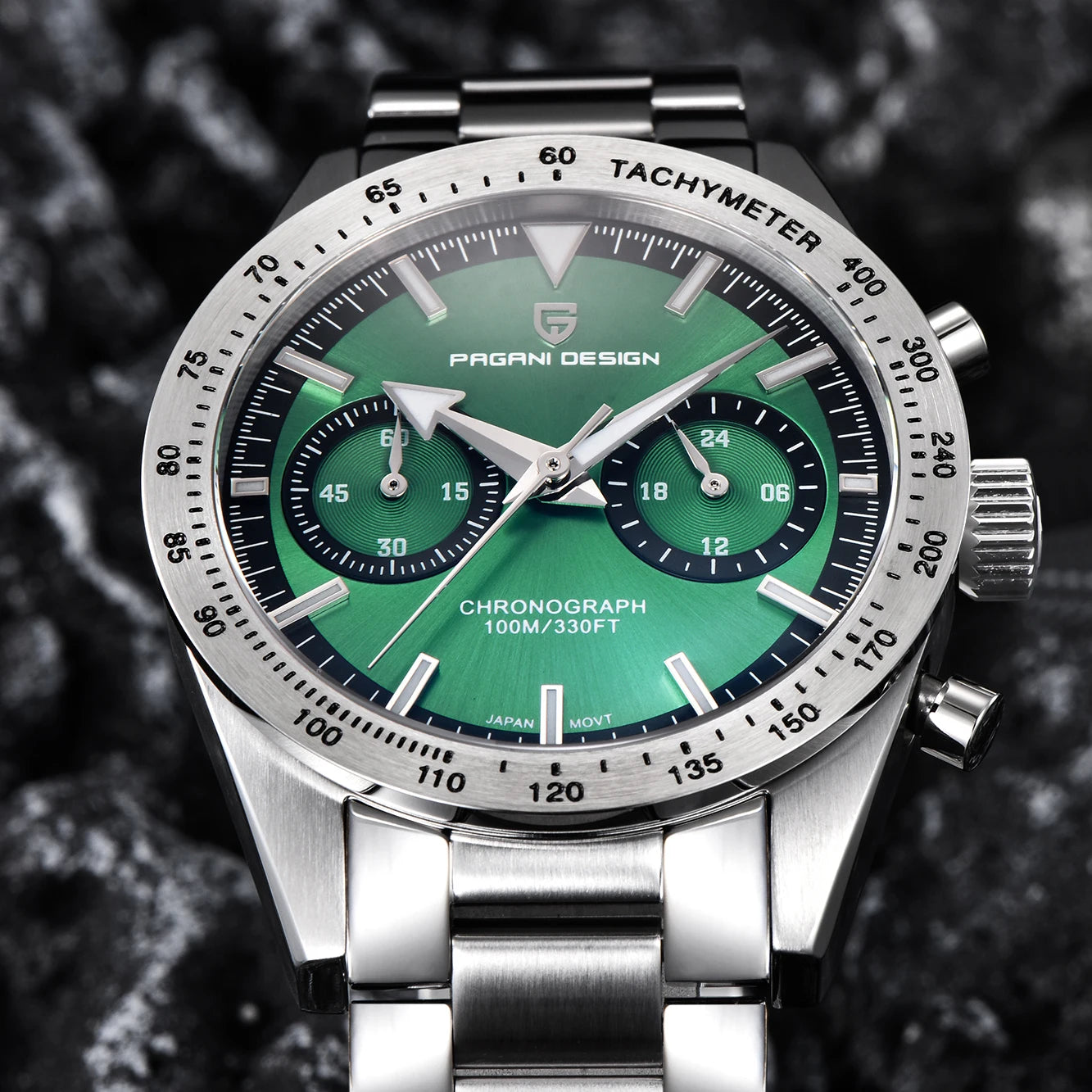 PAGANI DESIGN Orologio da Uomo Pilota al Quarzo Cronografo Sportivo Retrò in Acciaio Inossidabile