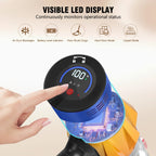 Blossom V18 Kabelloser Staubsauger 550W 45KPA Leistungsstark mit LED-Display Anti-Verfilzungsbürste Abnehmbarer Akku 1,5L für Tierhaare Hartböden Teppiche Zuhause Auto