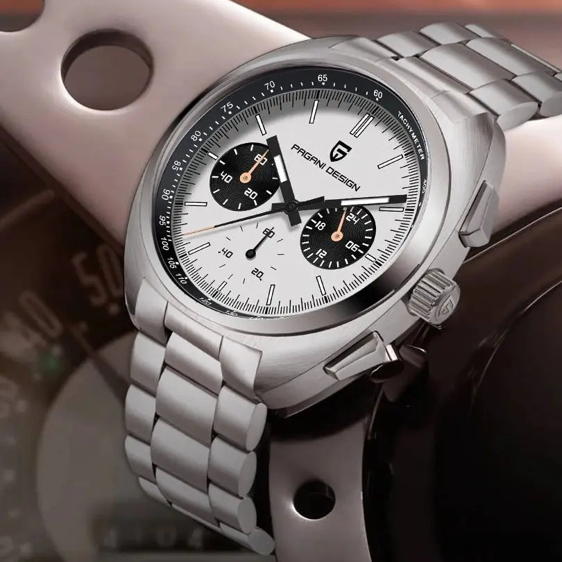 PAGANI DESIGN Orologio da polso al quarzo con cronografo VK63 e vetro zaffiro