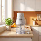 Elektrischer Zerkleinerer 300W Hochleistung, 2L Fassungsvermögen, Edelstahl, Küchenhäcksler, geeignet für Knoblauch, Fleisch, Gemüse und Nüsse