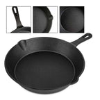 Set di 4 Padelle in Ghisa Non Rivestite con Manico Singolo, 14/16/20/26CM, per Cucina Domestica e Campeggio all'Aperto