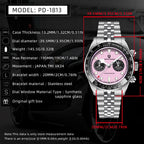 PAGANI DESIGN PD-1813 Orologio al Quarzo da Uomo, Cronografo, Vetro Zaffiro, Impermeabile 10 Bar