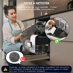 Friggitrice ad Aria DEIME 2.5L, Mini Friggitrice Compatta ad Aria Calda, Schermo Touch LED, Cestello Antiaderente