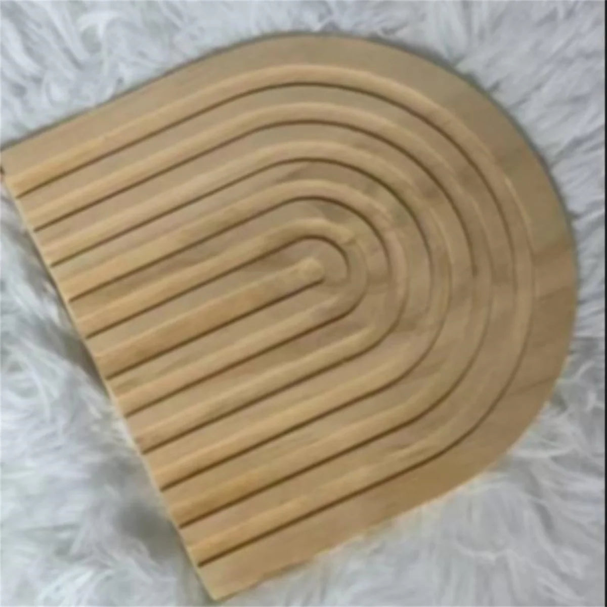 Geschwungenes Schneidebrett aus Holz, dekoratives Schneidebrett im Boho-Stil, Heimdekoration für Küche, Esszimmer, Wohnzimmer