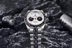 Nuovi orologi da uomo Panda DESIGN, orologio al quarzo di lusso Panda, cronografo sportivo da uomo, cronografo con vetro zaffiro, lenti AR, ceramica, leggero, impermeabile, in acciaio inossidabile, orologio da uomo, idea rega