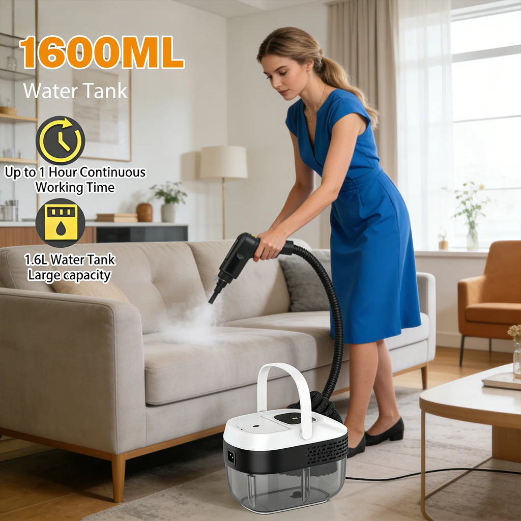 Tragbarer Dampfreiniger 2500W, Klimaanlagen-Reinigungsmaschine 1600ML, Reiniger für Dunstabzugshauben, Haushaltsgeräte, Autoscheiben