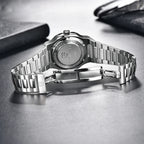 Nuovo Orologio Meccanico Automatico di Lusso Pugani da Uomo con Vetro Zaffiro Antiriflesso e Lancette Luminose, Orologio Sportivo da Uomo, Consegna Locale