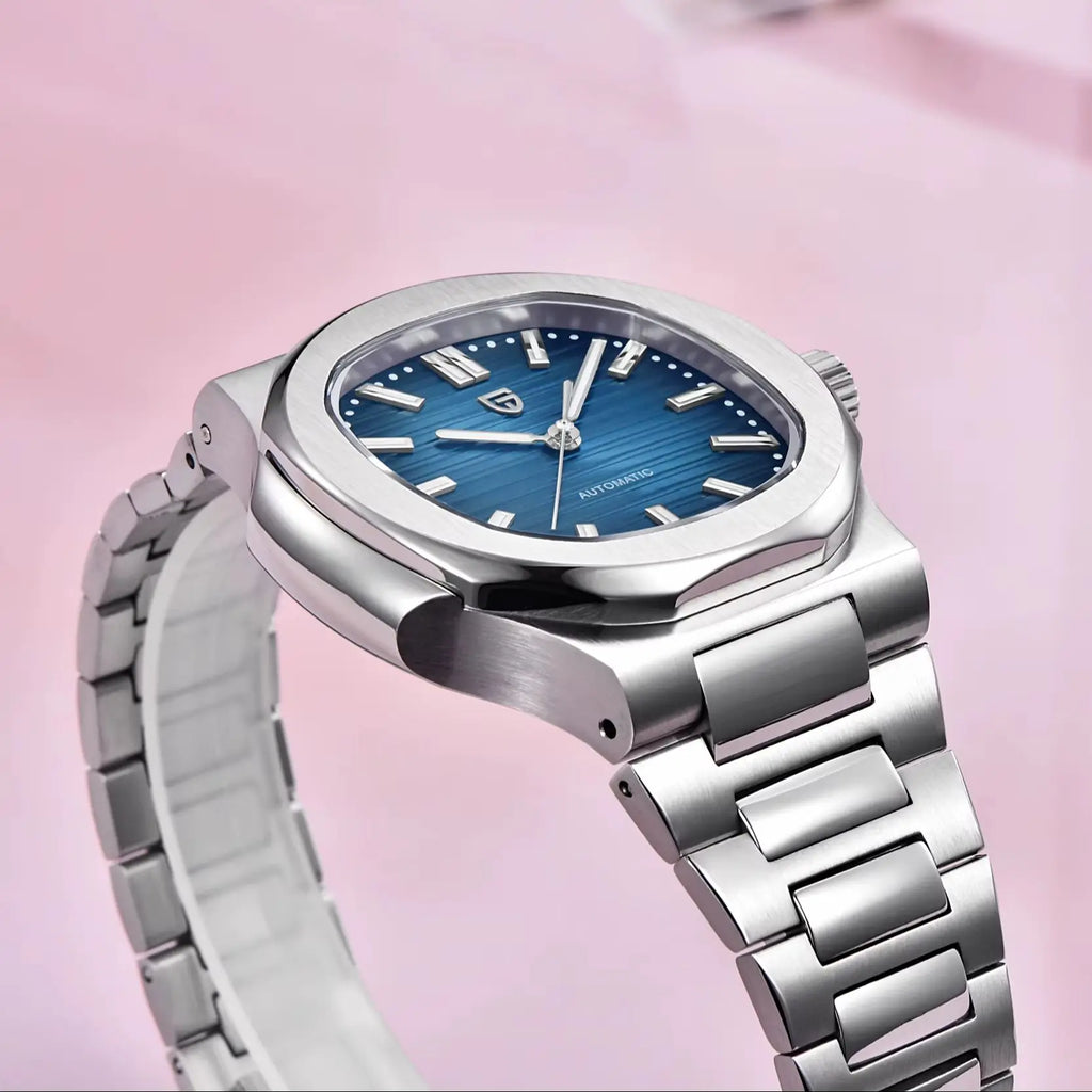 PAGANI DESIGN 2026 Neue Herren Luxus-Automatikuhr, mechanische Armbanduhr aus Edelstahl mit Saphirglas, 40MM Tonneau-Zifferblatt