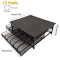 2-stöckiger ausziehbarer Metall-Kaffeekapsel-Organizer, Kaffeepad-Halter für 72 Kaffeepads, rutschfeste Basis für Kaffeemaschine, Küchen-Organizer