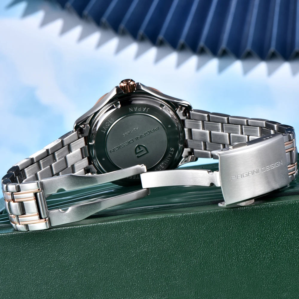 PAGANI DESIGN Orologio subacqueo automatico verde da uomo MIYOTA 8215