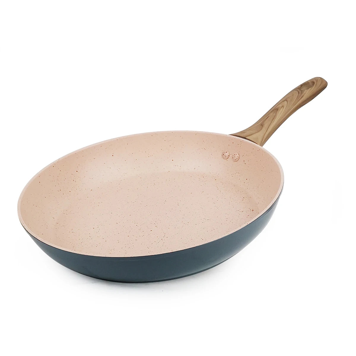 Padella colorata da 20/24/28 cm con manico in legno, padella antiaderente, padelle per frittata per pancake per tutti i fornelli, pentole da cucina per la casa