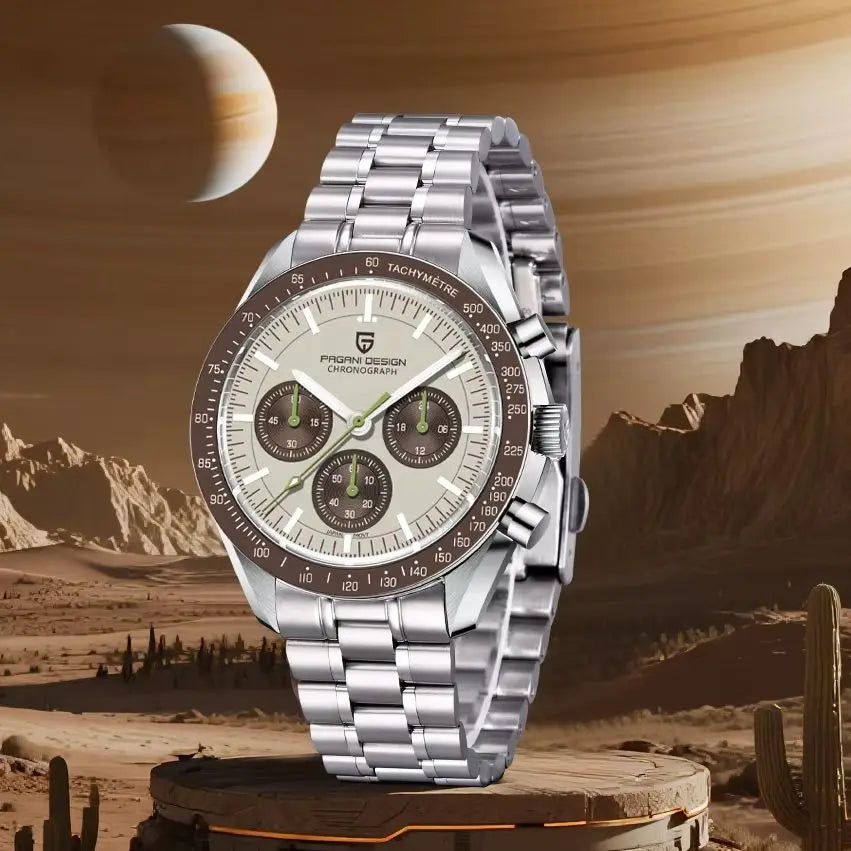 PAGANI DESIGN Orologio da Polso al Quarzo PD-1701-EU Cronografo VK63 Cassa Acciaio Inox Vetro Zaffiro 42mm