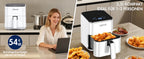 Friggitrice ad Aria DEIME 2.5L, Mini Friggitrice Compatta ad Aria Calda, Schermo Touch LED, Cestello Antiaderente